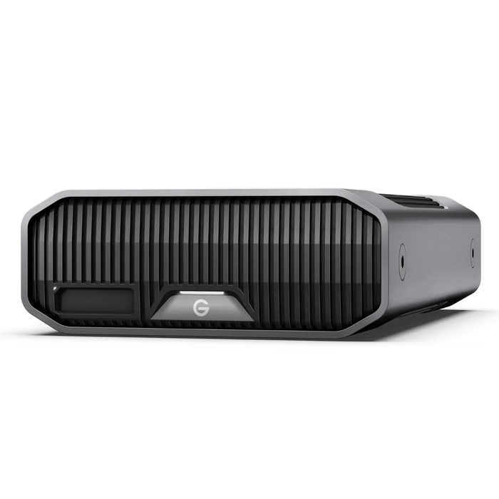 G-DRIVE PROJECT external desktop drive viewed from the front and angled to the left