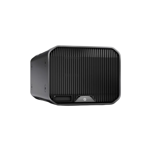 G-RAID Mirror viewed from the front and angled to the right