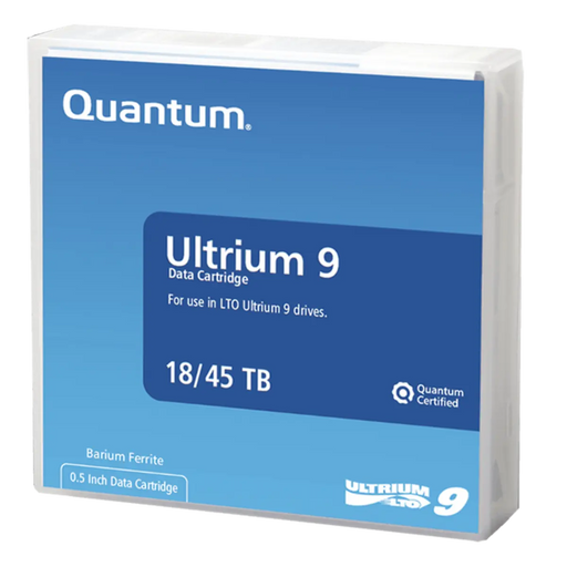Boîtier Quantum Ultrium LTO 9 vu de face et orienté vers la gauche