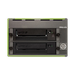 SymplyPRO XTH Thunderbolt black and green viewed from the front with LTO-7 in the bottom bay and LTO-9 in the upper bay