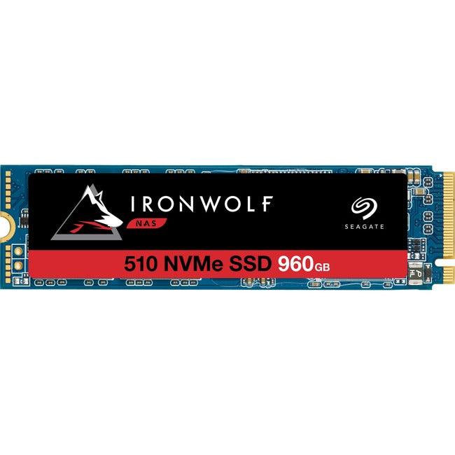 SSD Seagate IronWolf 510 ZP960NM30011 - M.2 2280 Interne - 960 Go - Enregistrement magnétique conventionnel (CMR) Method - PCI Express NVMe (PCI Express NVMe 3.0 x4)