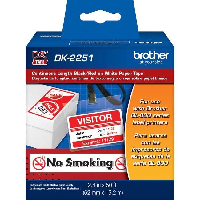 Brother BK/RD on WE Continuous Length Paper Labels