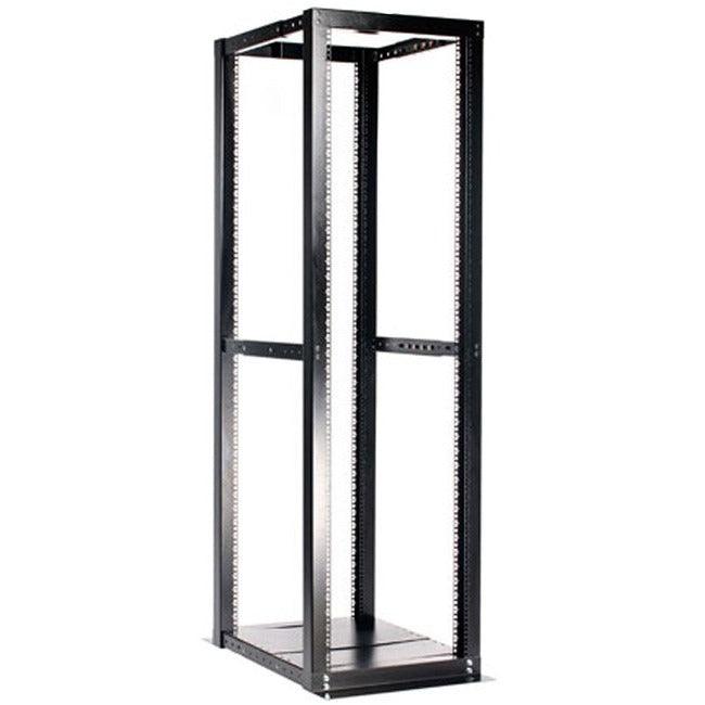StarTech.com 42U 4 Post Open Frame Server Rack - Adjustable Floor Standing Data Rack - Computer / Network Cabinet (4POSTRACKBK)