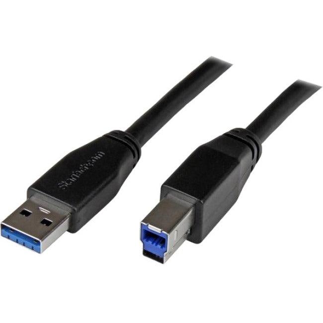 StarTech.com 5m 15 ft Active USB 3.0 USB-A to USB-B Cable - M/M - USB A to B Cable - USB 3.1 Gen 1 (5 Gbps)