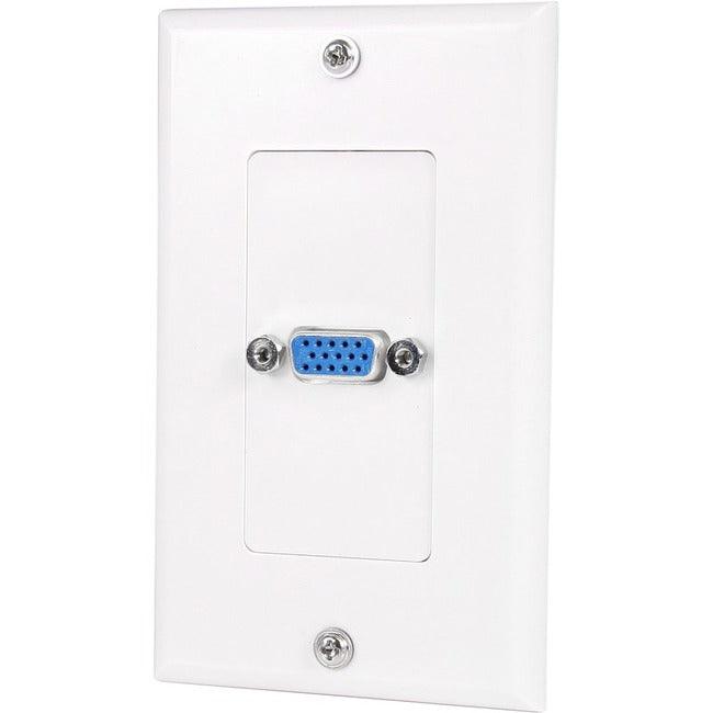 StarTech.com Single Outlet 15-Pin Female VGA Wall Plate - White