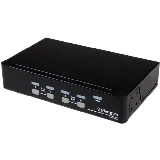 StarTech.com 4 Port 1U Rackmount USB KVM Switch with OSD