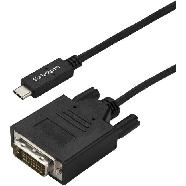 StarTech.com 10ft (3m) USB C to DVI Cable - 1080p USB Type-C to DVI-Digital Video Display Adapter Monitor Cable - Works w/ Thunderbolt 3